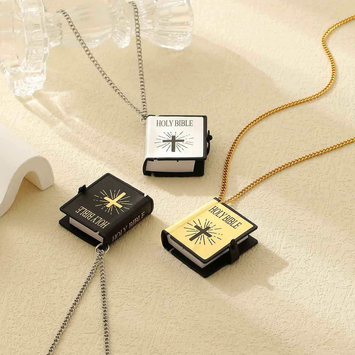 Cross Bible Verses Pendant Christian Jesus Baptism Gifts Fashion Jewelry
